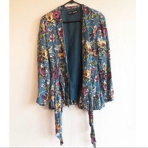 BETSEY JOHNSON Floral Blazer Jacket Vest Sz Small